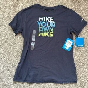 NWT Columbia hike your own hike t shirt